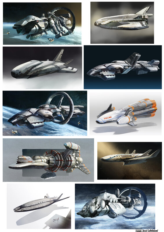 Futuristic spacecraft designs