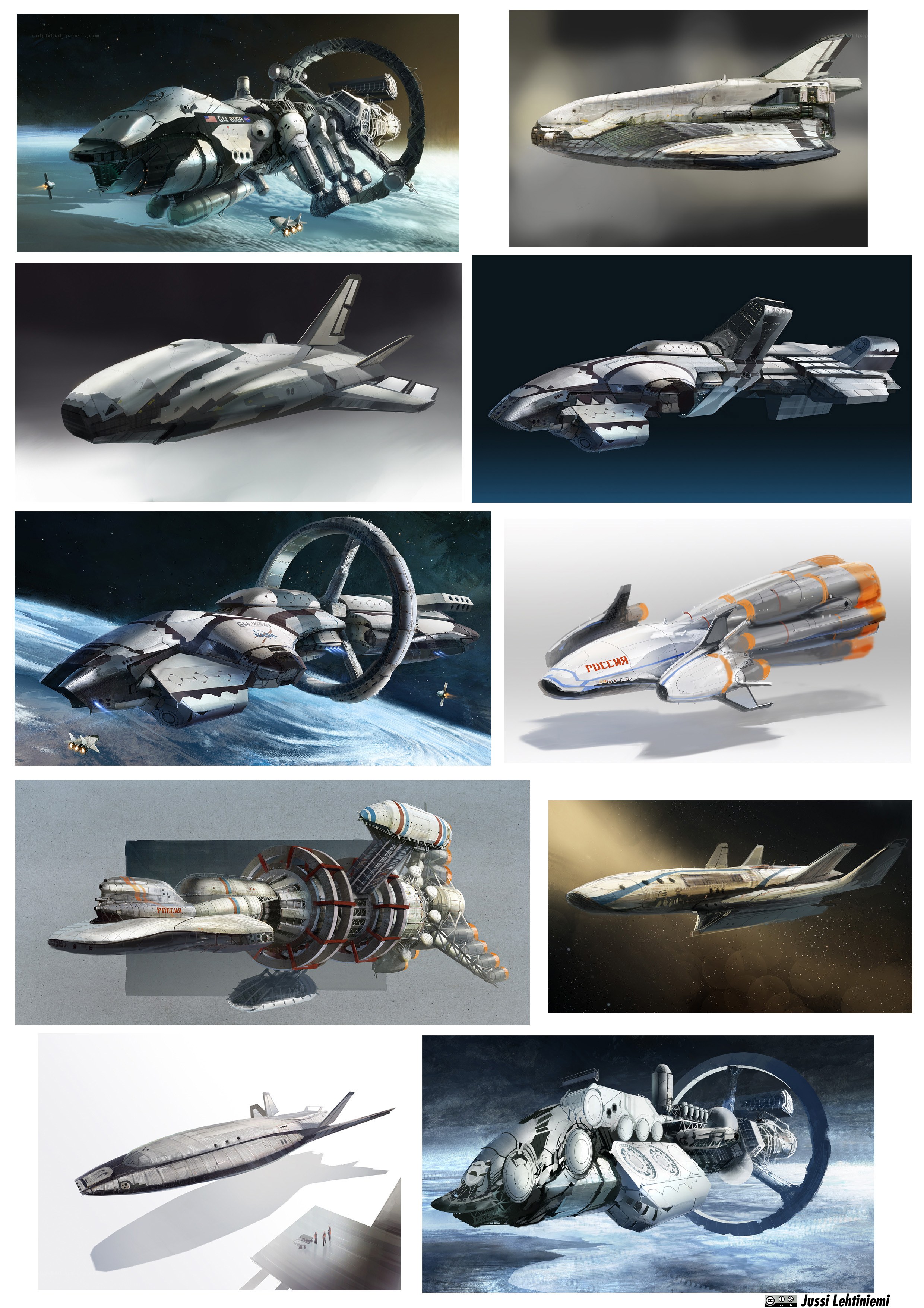 Futuristic spacecraft designs