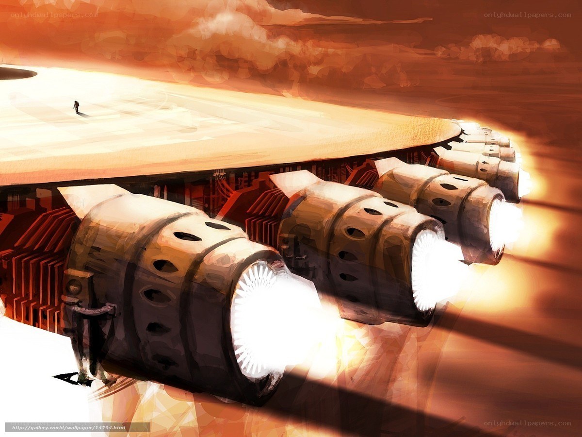 futuristic spacecraft engines