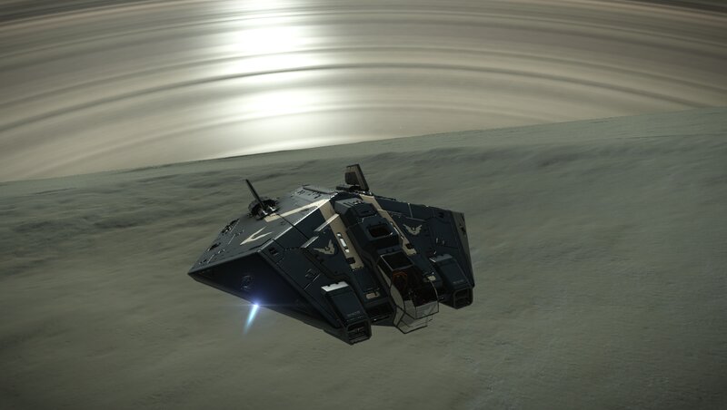 Futuristic Spacecraft — Gray, Dramatic, 3d Render, Planet
