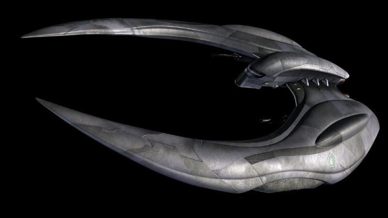 Futuristic Spacecraft — Gray, Dramatic, 3d Render, Wings, Engines