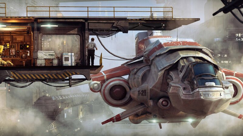 Futuristic Spacecraft — Gray, Industrial, Digital Art