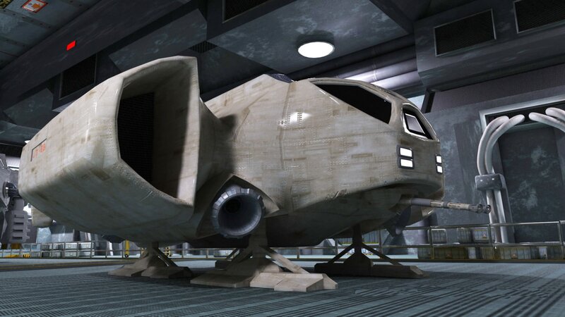 Futuristic Spacecraft — Gray, Industrial