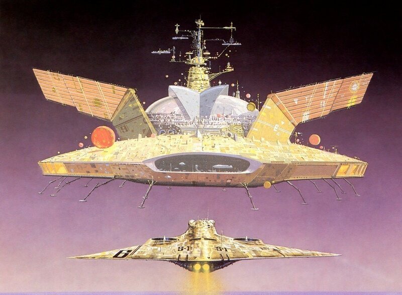 Futuristic spacecraft illustration