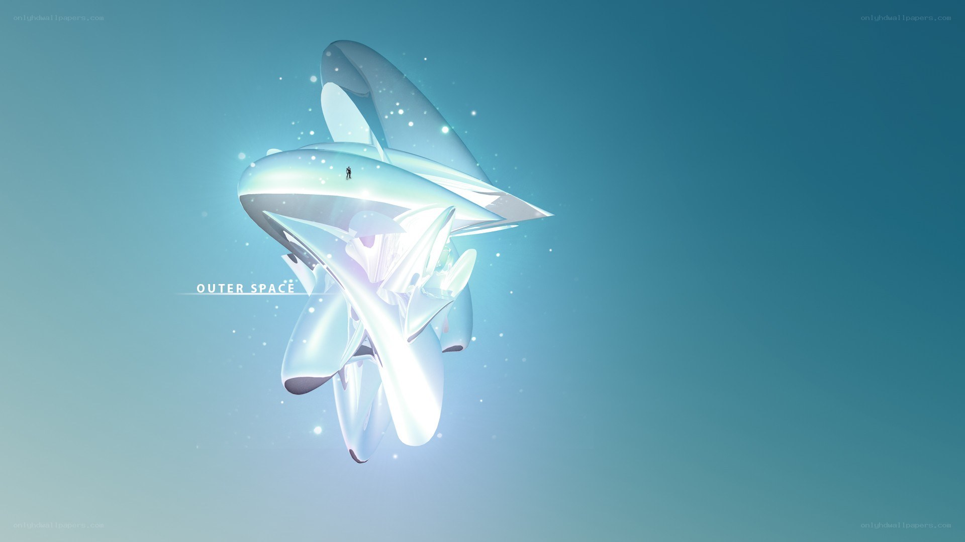 futuristic spacecraft in outer space