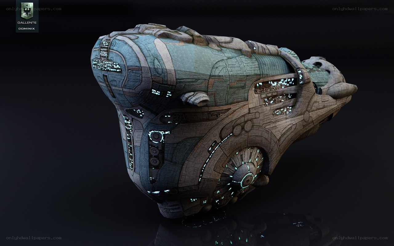 futuristic spacecraft model