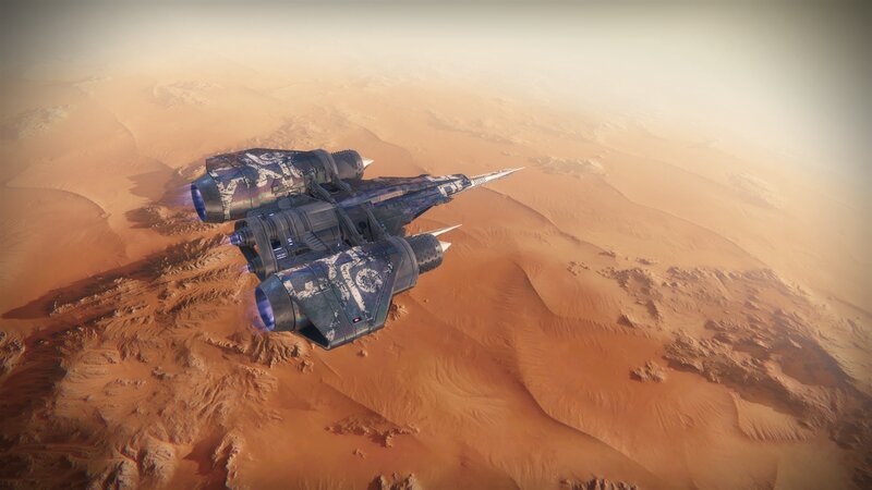 Futuristic Spacecraft — Orange, Dramatic, 3d Render