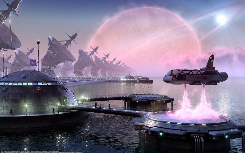 Futuristic Spaceport — Pink