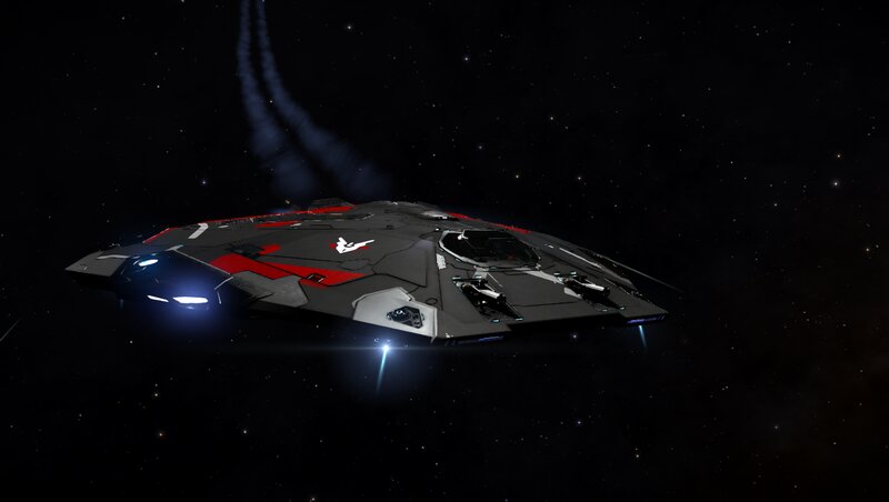 Futuristic Spaceship — Black, Dark, Dramatic, Night