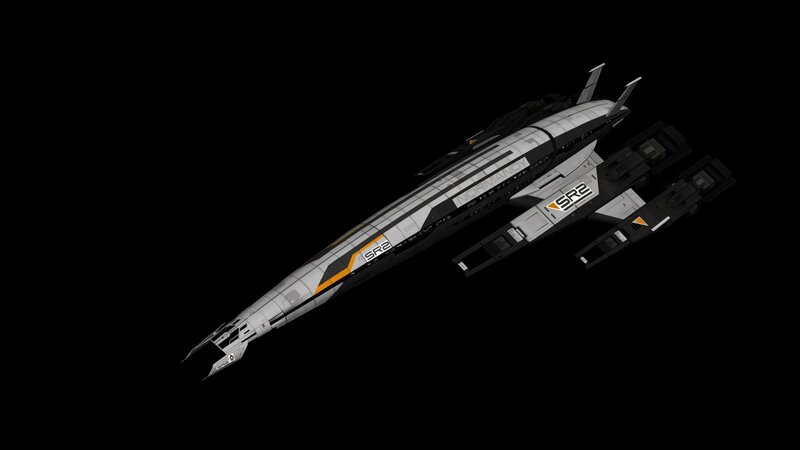 Futuristic Spaceship — Black, Dramatic, 3d Render, Spacecraft