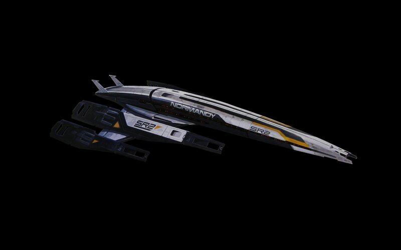 Futuristic Spaceship — Black, Dramatic, 3d Render, Wings