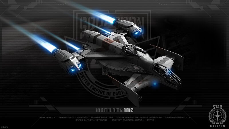 Futuristic Spaceship — Black, Dramatic, Digital Art, Engines