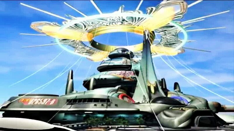 Futuristic Spaceship — Blue, Dramatic, Afternoon