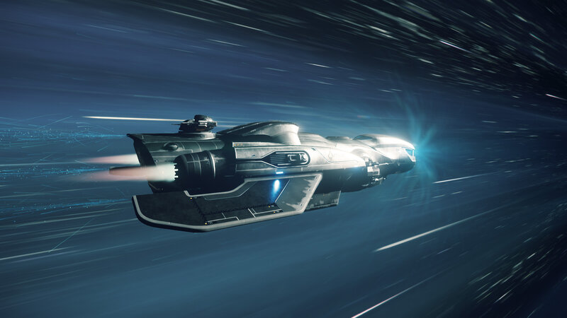 Futuristic Spaceship — Blue, Dynamic, 3d Render