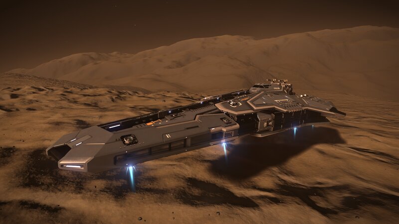 Futuristic Spaceship — Brown, Dramatic