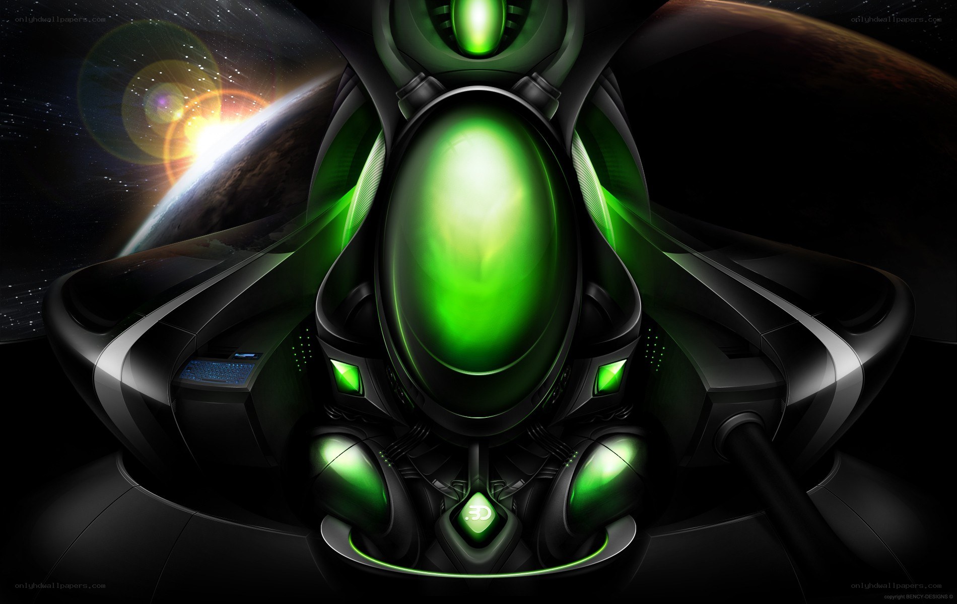 futuristic spaceship cockpit