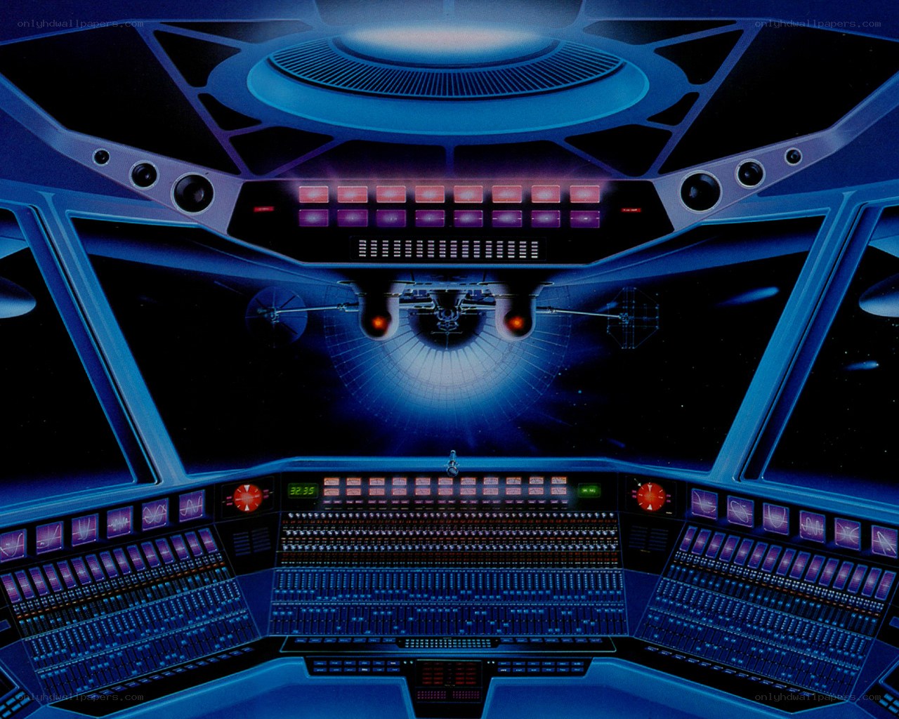 futuristic spaceship cockpit