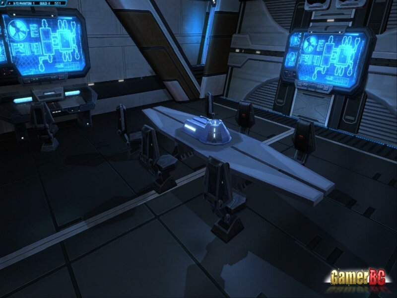 Futuristic Spaceship Cockpit — Blue