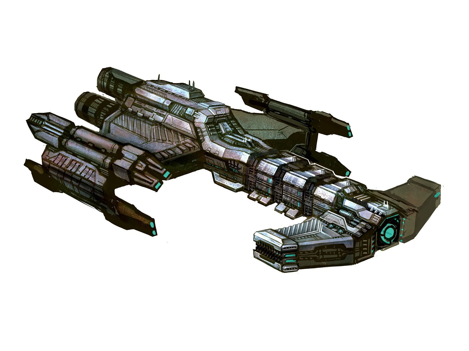 futuristic spaceship concept art