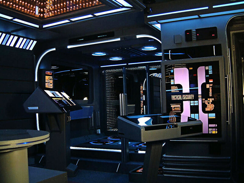 futuristic spaceship control room