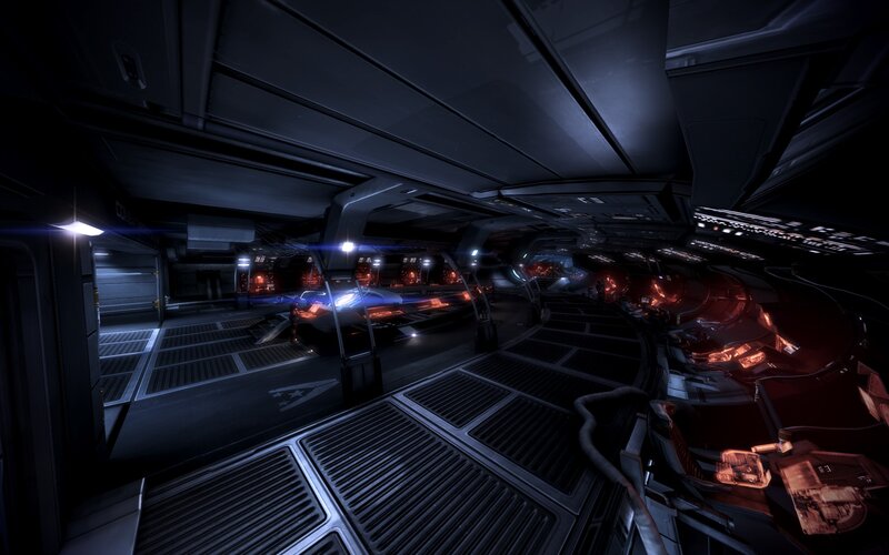 Futuristic Spaceship Corridor — Black, Dark, Futuristic