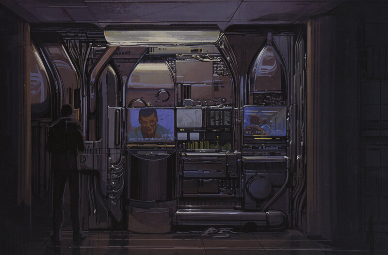 futuristic spaceship corridor