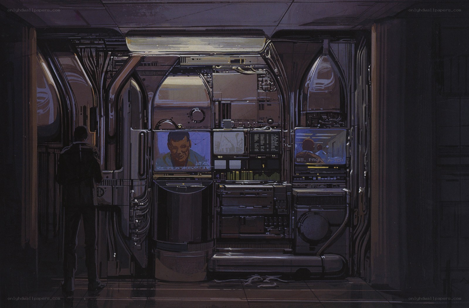 futuristic spaceship corridor