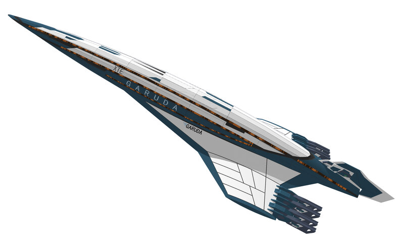 Futuristic spaceship design