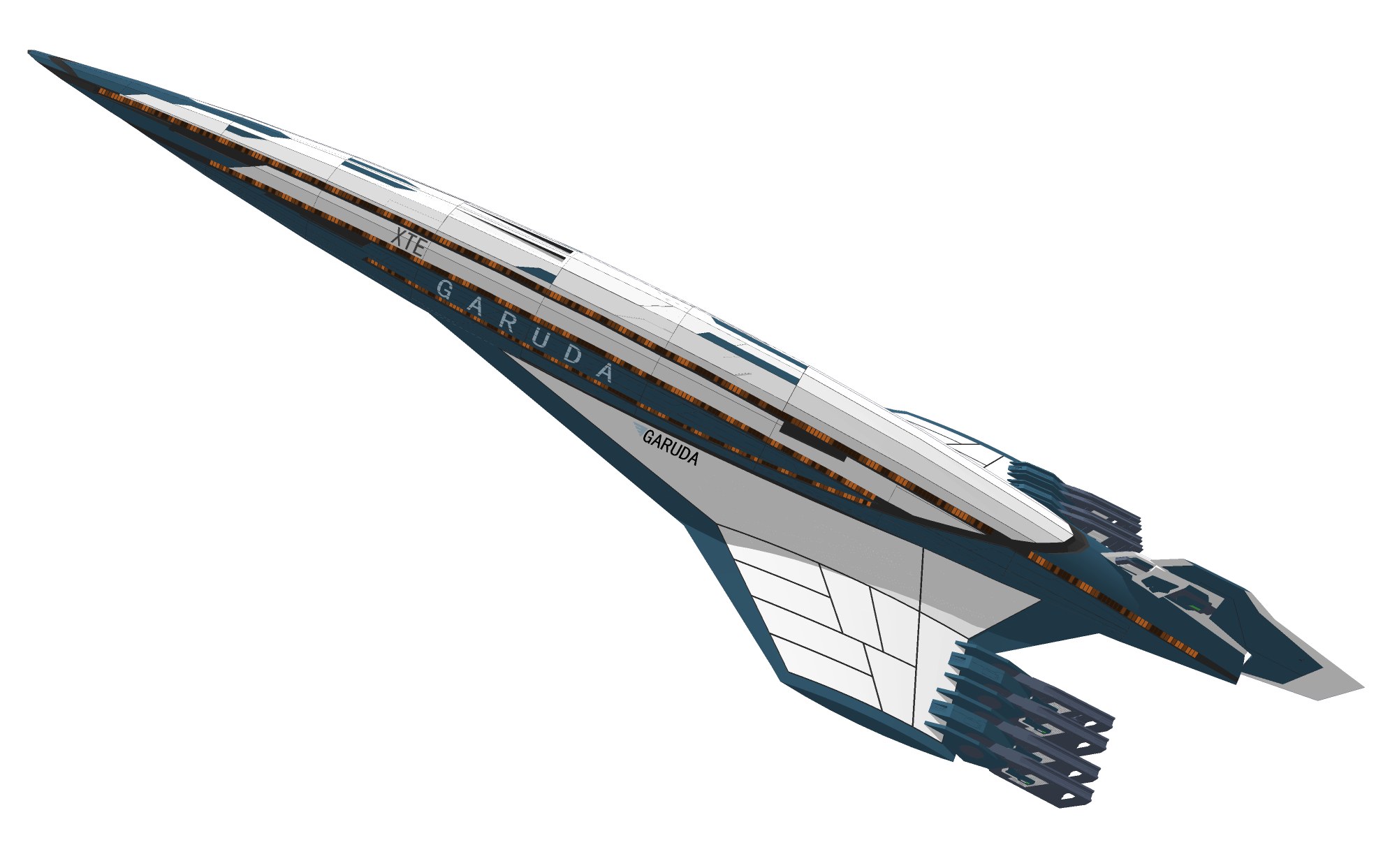 Futuristic spaceship design
