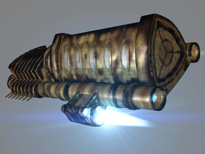 futuristic spaceship engine