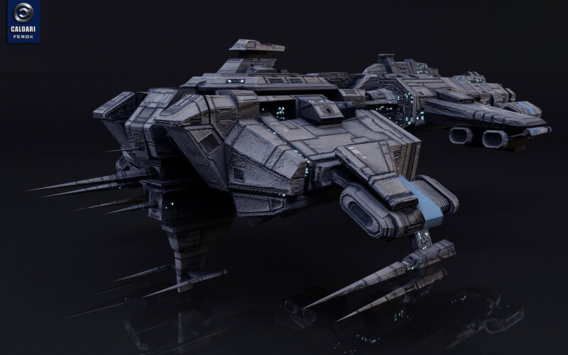 Futuristic Spaceship — Gray, Dark, 3d Render