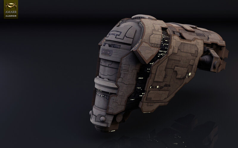 Futuristic Spaceship — Gray, Dark