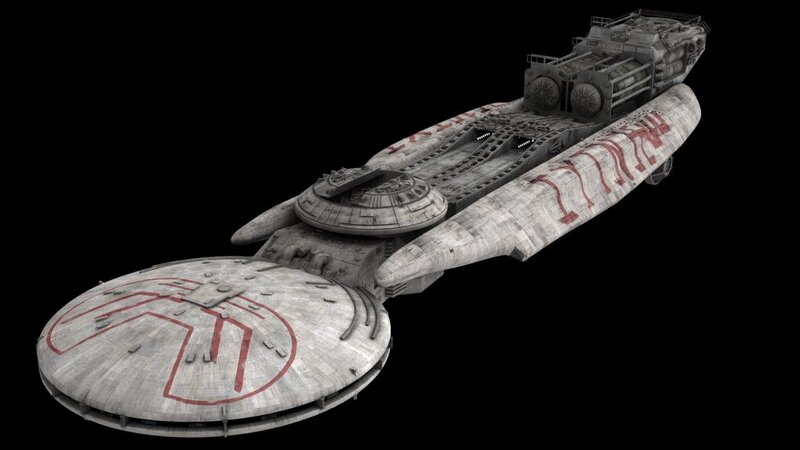 Futuristic Spaceship — Gray, Dramatic, 3d Render