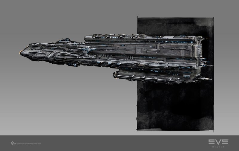 Futuristic Spaceship — Gray, Dramatic, Digital Art, Blue Lights