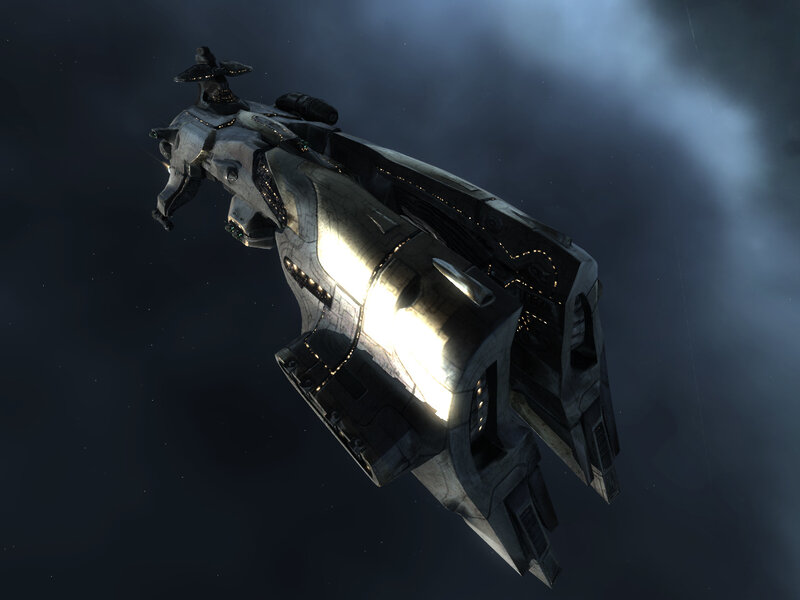 Futuristic Spaceship — Gray, Dramatic, Night, 3d Render, Space, Stars