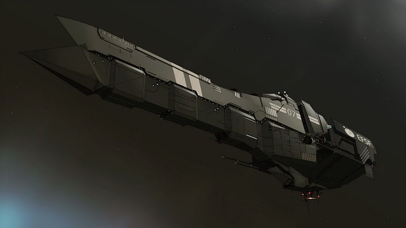 Futuristic Spaceship — Gray, Dramatic, Night, Digital Art