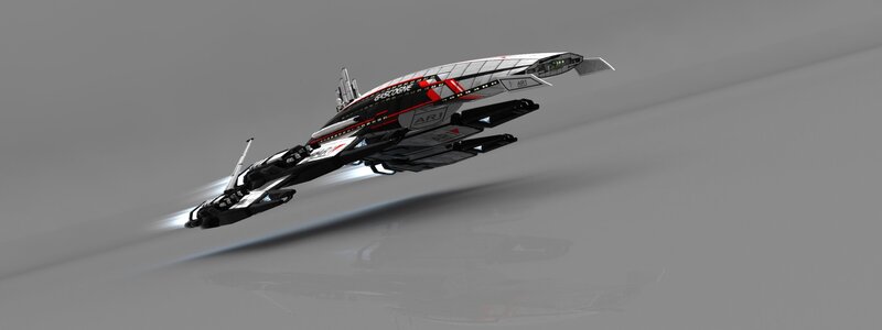 Futuristic Spaceship — Gray, Dynamic, 3d Render