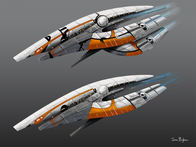 Futuristic Spaceship — Gray, Dynamic