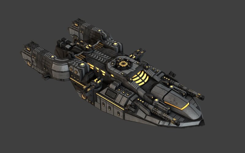 Futuristic Spaceship — Gray, Mechanical, 3d Render