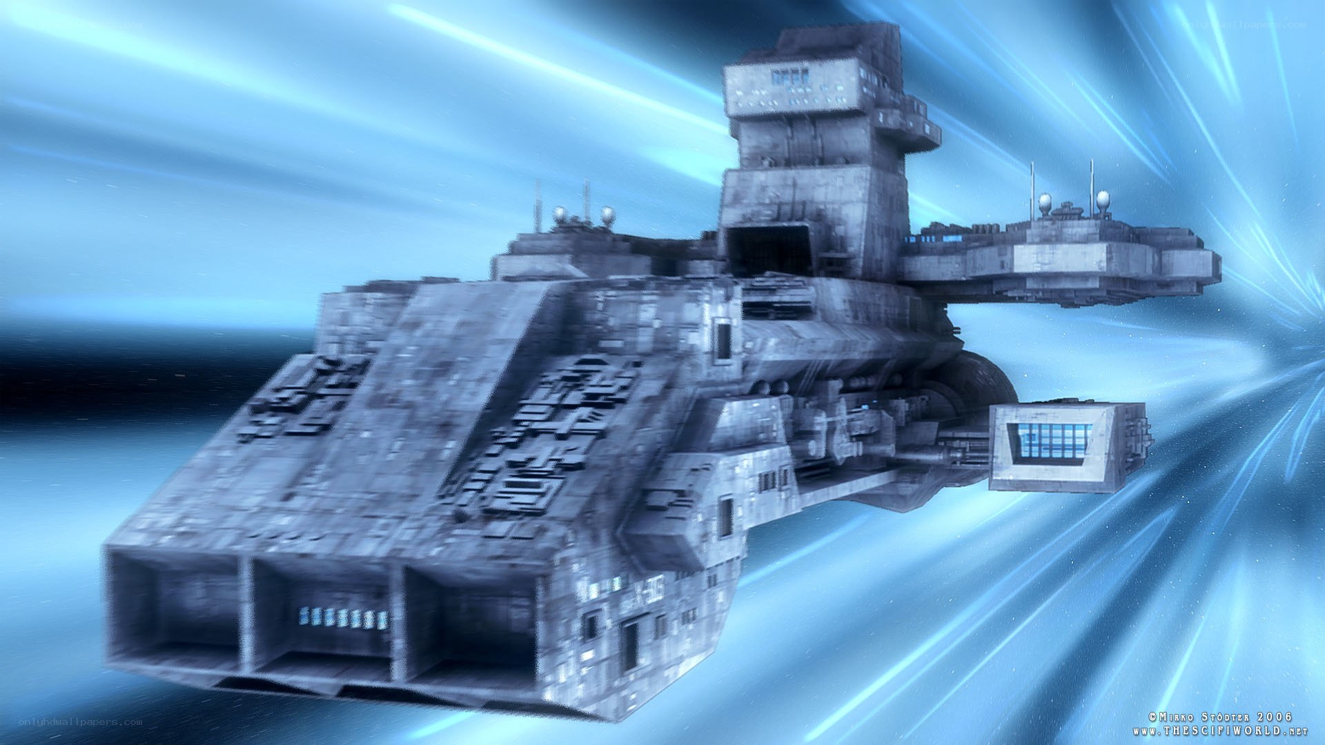futuristic spaceship in motion