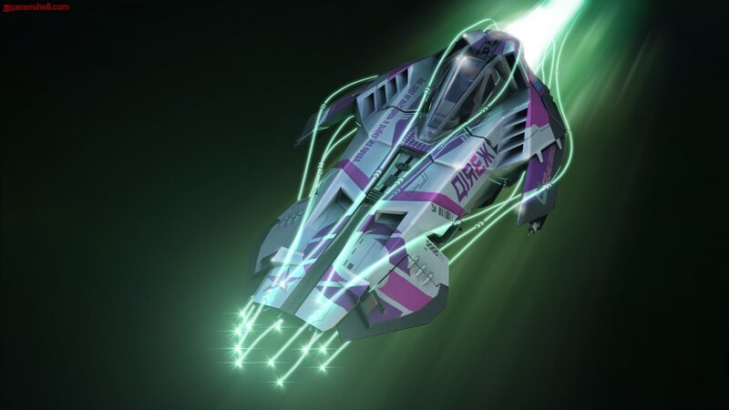 futuristic spaceship in motion