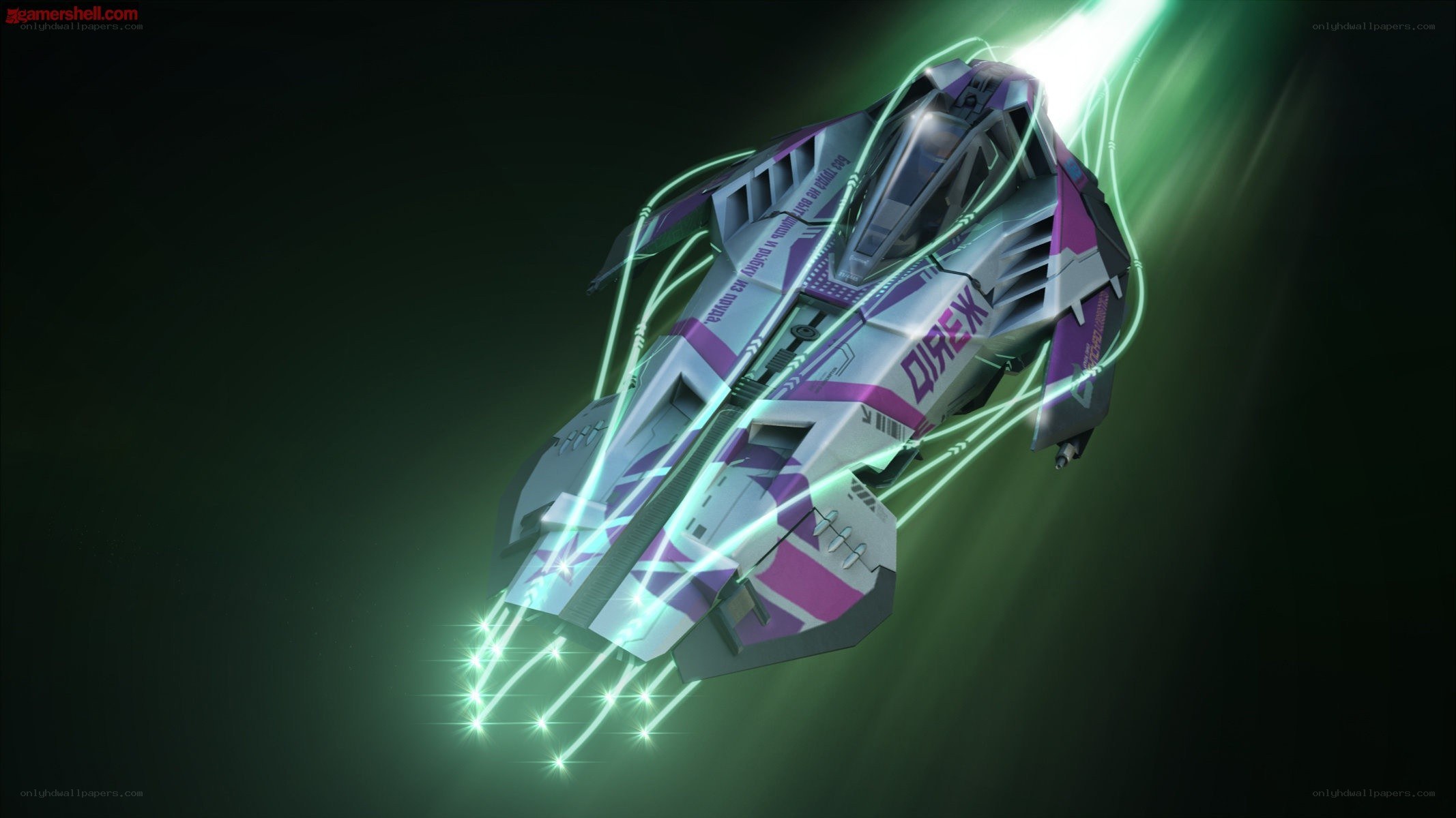 futuristic spaceship in motion