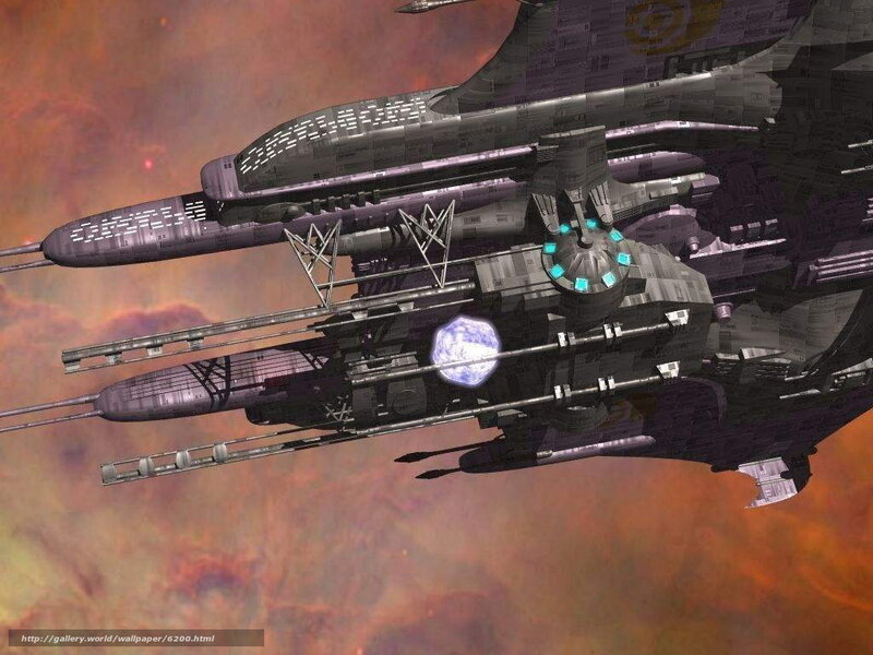 futuristic spaceship in space