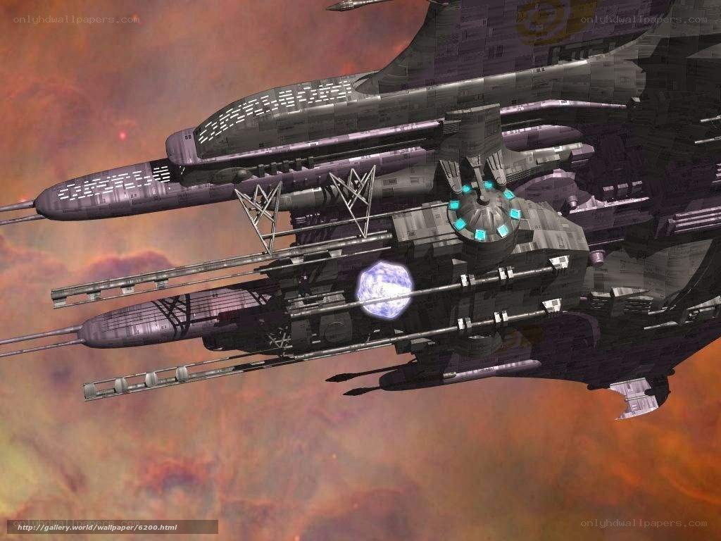 futuristic spaceship in space