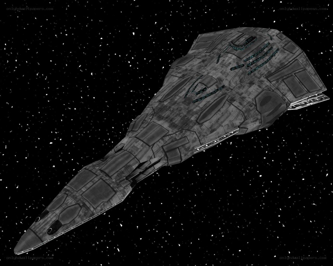 futuristic spaceship in space