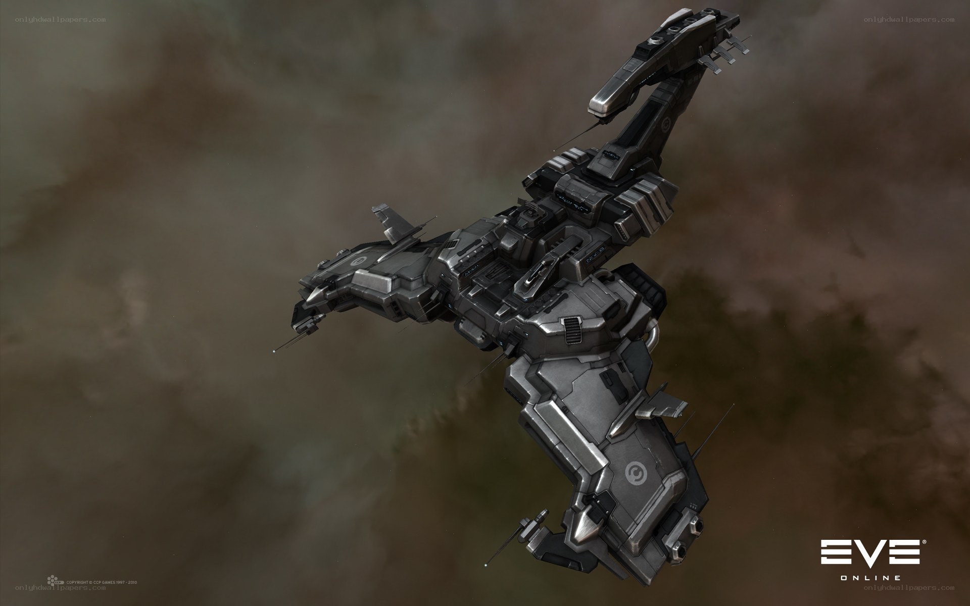 futuristic spaceship in space