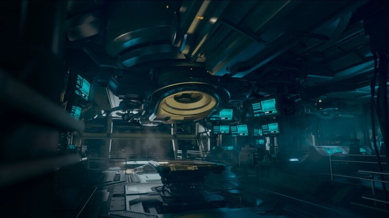 futuristic spaceship interior