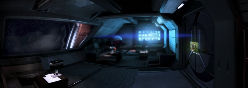 Futuristic Spaceship Interior — Blue, Dark