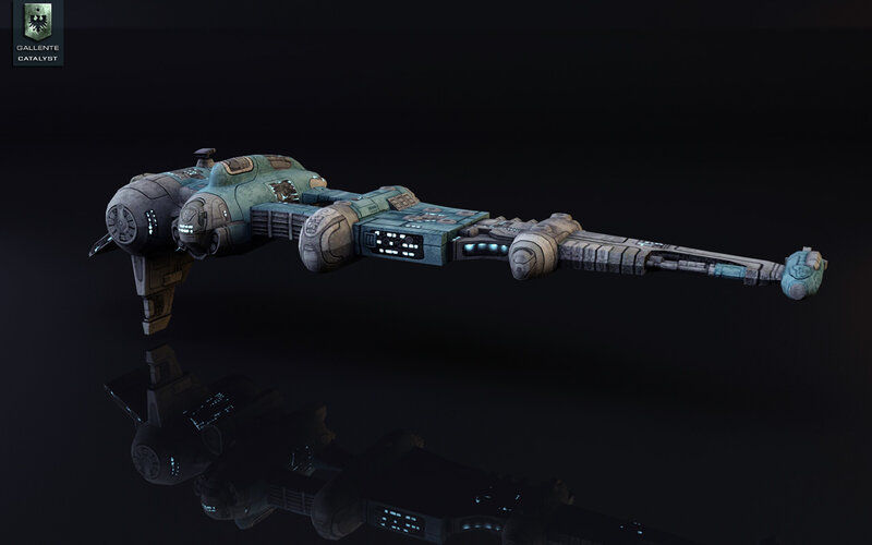 futuristic spaceship model
