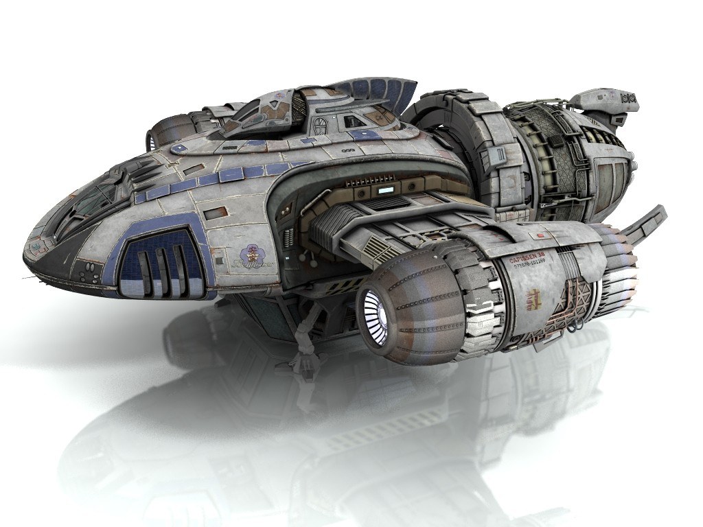 futuristic spaceship model